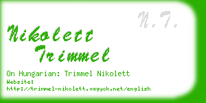 nikolett trimmel business card